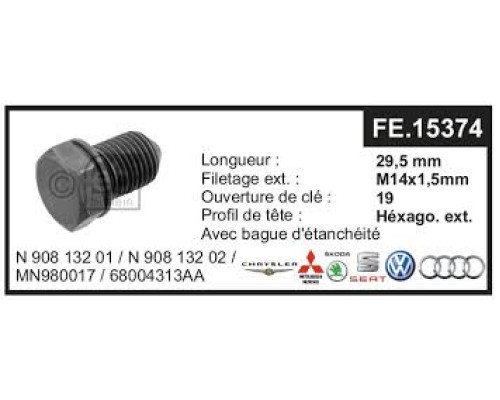 ПРОБКА ПОДДОНА CRAFTER/T5/CADDY MC2916