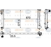РАДИАТОР ОХЛАЖДЕНИЯ BERLINGO 1.9D DW8/XUD9 CLI92891