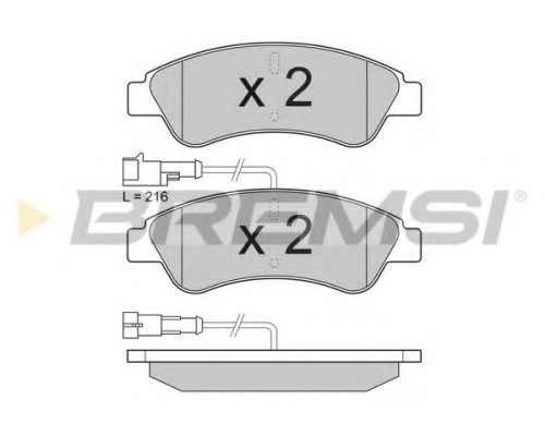 КОЛОДКИ ТОРМОЗНЫЕ ЗАД. (+ датчик) Q10/12 DUCATO250 C2F018ABE