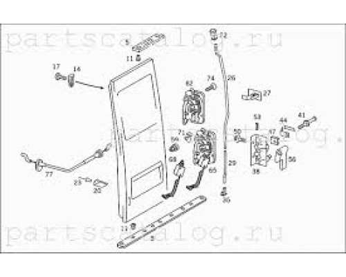 НАПРАВЛЯЮЩАЯ РИГЕЛЯ НИЗ. ЗАД ДВ SPRINTER 6017430039