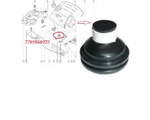 ФИКСАТОР ДЕКОР. НАКЛАДКИ ДВИГАТЕЛЯ KANGOO 1.5CDI RD71031/81653/10514/DK8109
