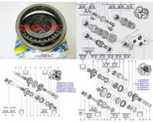 ПОДШИПНИК ПЕР. И ВТОР. ВАЛА ЗАД TRAFIC/MASTER 25X52X16 EC12557S02H206