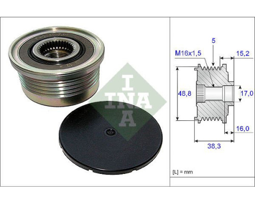ШКИВ ГЕНЕРАТОРА 5pk TRAFIC 1.9DCI 30-1026