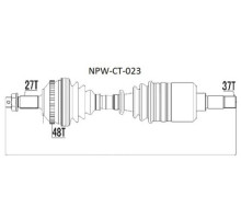 ПОЛУОСЬ В СБОРЕ ЛЕВАЯ С ABS 27/37Z SCUDO220 1.9TD NPW-CT-023
