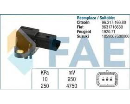 ДАТЧИК ДАВЛЕНИЯ НАДУВА SCUDO220 2.0JTD FAE15017