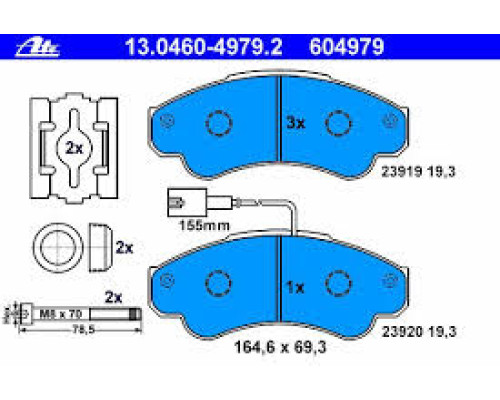 КОЛОДКИ ТОРМ.ПЕРЕД. DUCATO244 Q18  RM1096